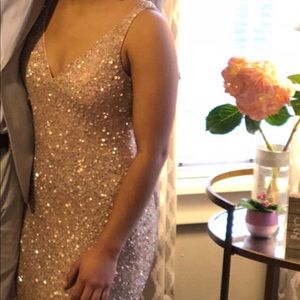 Sequence V-Neck Dress with side slit